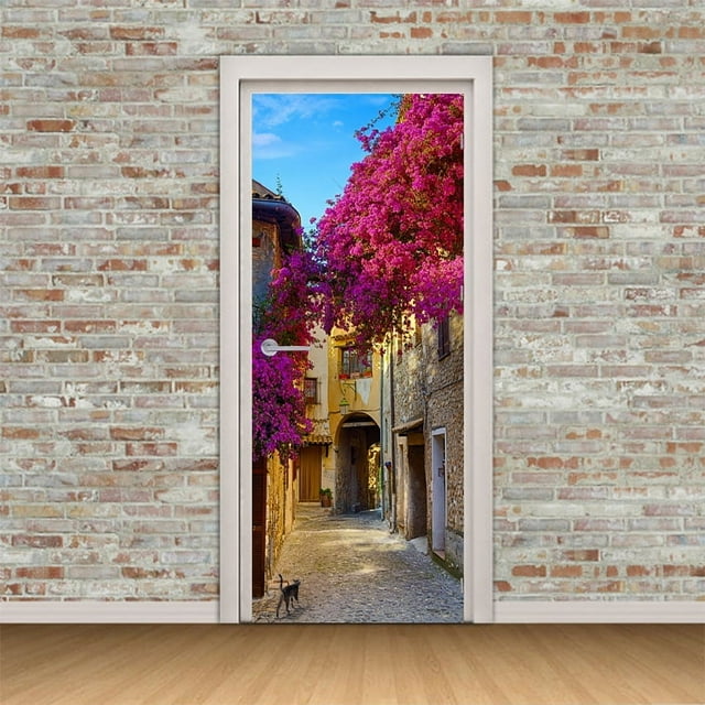 Door Stickers Wallpaper Wall 3D Painting Beach Custom Mural Living Room