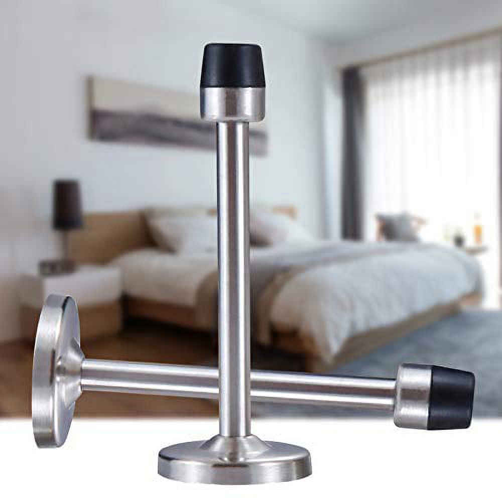 Door Stop, 2 Pack Stainless Steel Door Stoppers, Brushed Satin Nickel