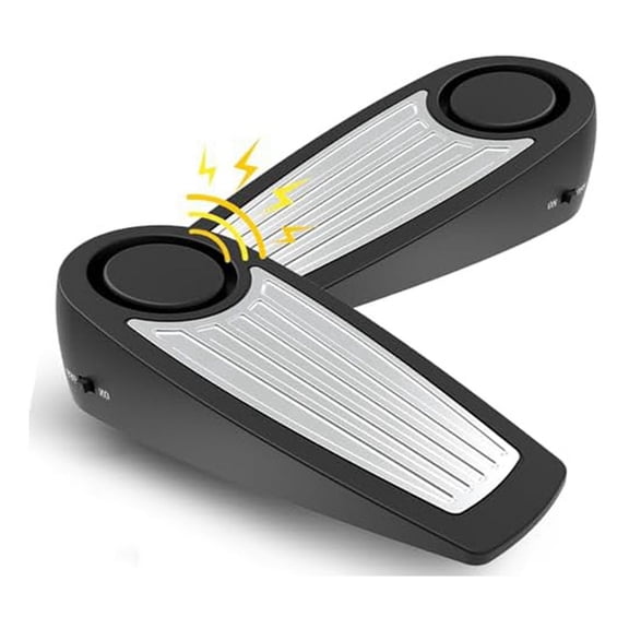 Door Stop Alarms 130DB Intruder Alert Siren,Floor Mount Type,Rubber Security Devices Door Wedge for Home,Hotel,Dorm Room