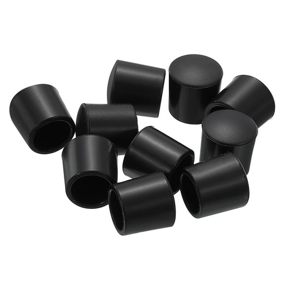 Uxcell Door Stop Bumper Tips 10Pcs Rubber Door Stopper Tips Caps Silicone Bumper Replacement Ends for Doors Black
