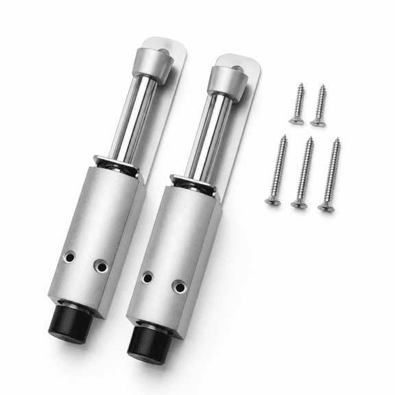 Door Stop - Heavy Duty Spring Loaded Step Down Push On Holder/stopper Foot Operated Holder For Outdoor Andmerciale (2 )