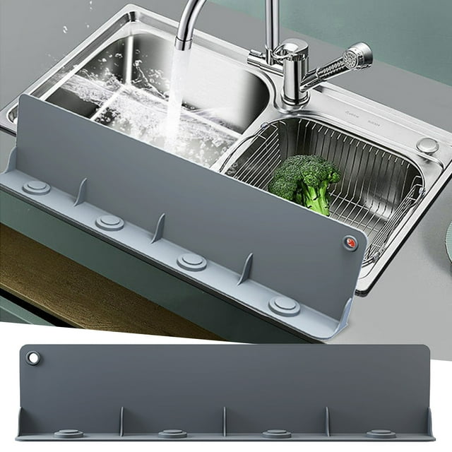 Door Stop, Plastic Gray Doorstop, Silicone Sink Water Baffle For