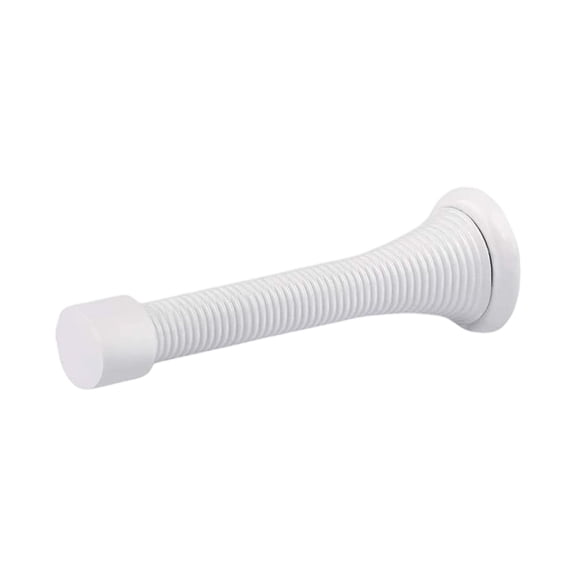 Door Stop, Spring Wall Mounted Door Stopper With Rubber Tip Heavy Duty Metal Door Stop For Wall Protection Home And Office Use, 12 Pack, White