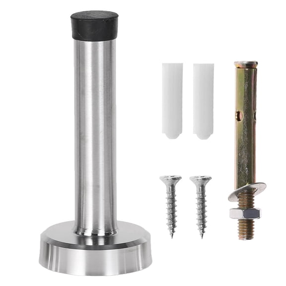 Door Stop Stopper Bumper Wall Mounted Protector Sound Dampening Stainless Steel