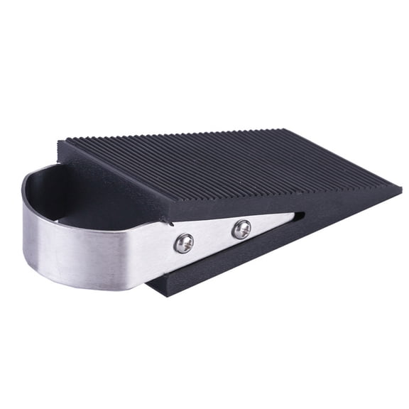 Door Stopper 1 Pack Stainless Steel & Rubber Heavy Duty Design Wedge Door Stops Stackable Works on All Floor Types