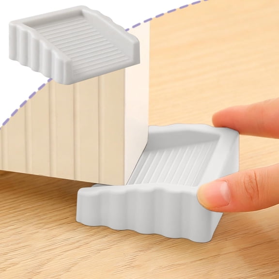 Door Stopper, 1 Pc Plastic Matte Surface Wedge, Floor Sturdy Stackable Wind Safe Punch Free Door Stop (White)