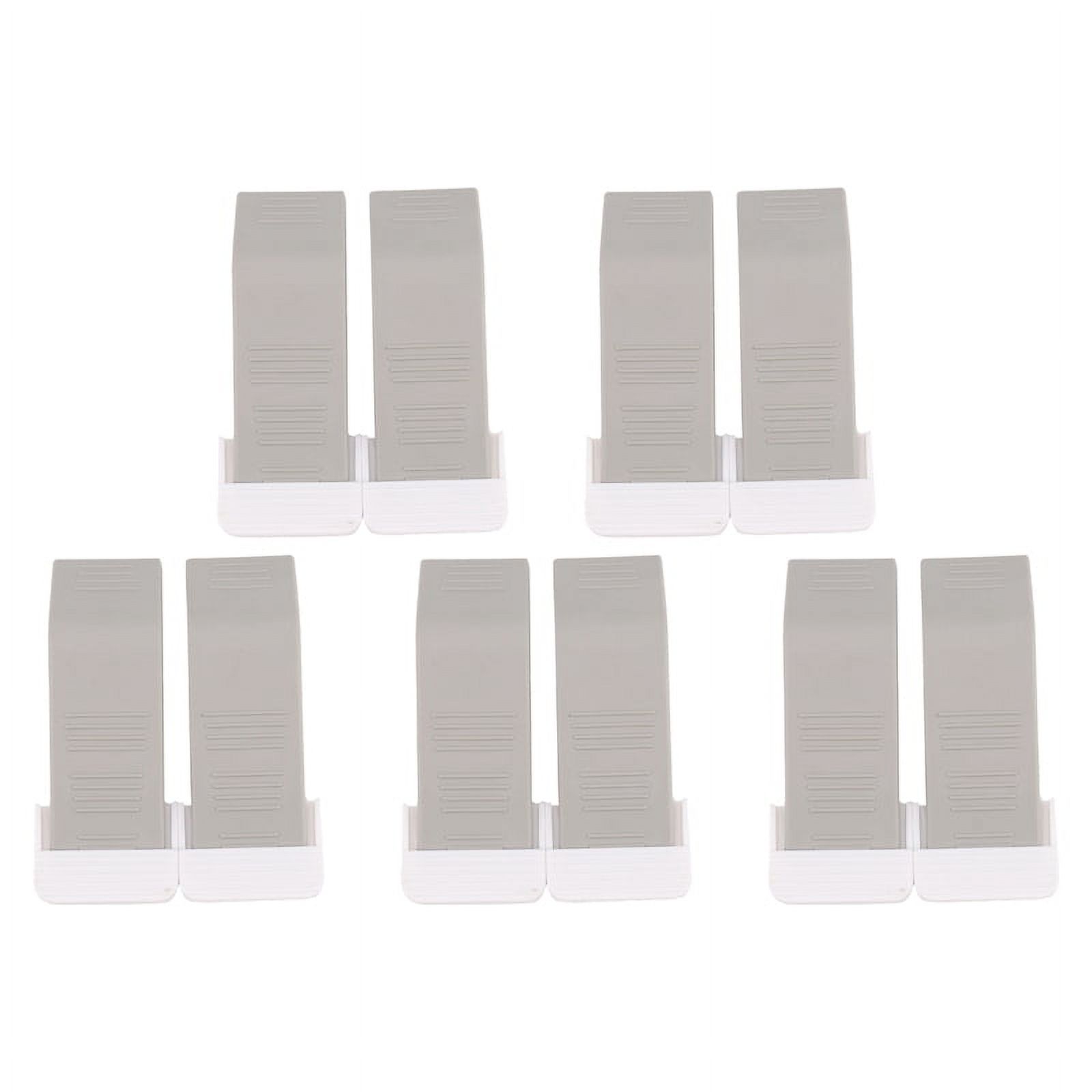 Door Stopper 10 Pack Set Premium Heavy Duty Door Stop Rubber Wedge with Decorative Storage Holder-Perfect Doorstop(Gray)
