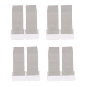 Door Stopper 8 Pack Set Premium Heavy Duty Stop Rubber Wedge with Decorative Storage Holder-Perfect DoorstopGray