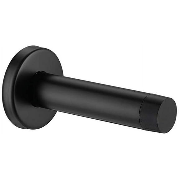 Door Stopper Black, 304 Stainless Steel Thicken 1mm Sound Dampening Door Stop Bumper Wall Protetor, Matte Black, DSB5-PB