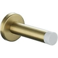 thumbnail image 1 of Door Stopper Gold, 304 Stainless Steel Thicken 1mm Sound Dampening Door Stop Bumper Wall Protetor 1 Pack, Brushed Gold Black Tip, DSB5-WG, 1 of 8