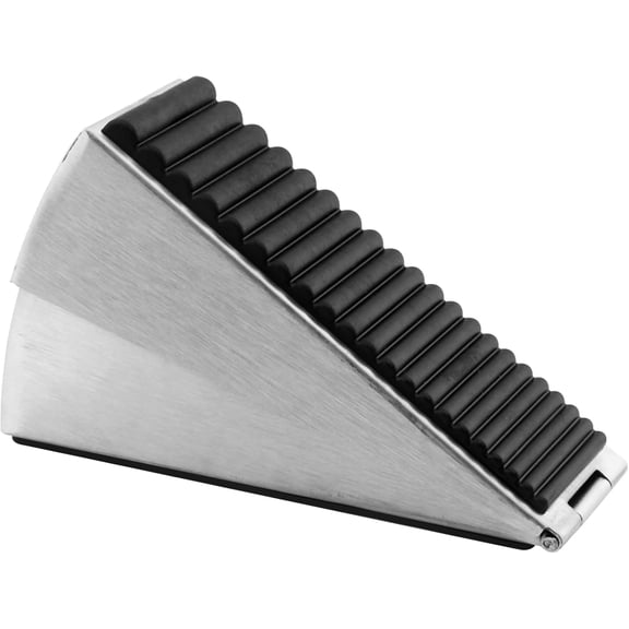 Door Stopper - Heavy Duty Door Stoppers Wedge, Tall Door Stop for Bottom of Door Security Rubber, 3 Inch High Adjustable Spring Loaded Spring,Door Wedge Stopper Suits Any Heavy Door (Black)
