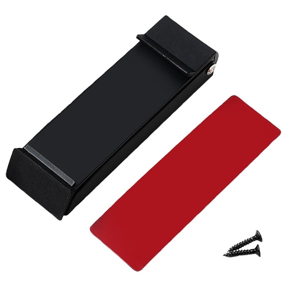 Door Stopper, No Drill Stopper - Qyaukm Kick Down Door Stop, Metal Anti-Slip Black for Door Protection and Noise Reduction