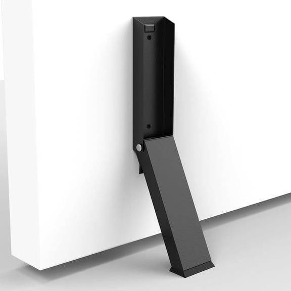 Door Stopper, No Drilling Stoppers, Kick Down Stop for Bottom of Door, Holder to Keep Open, Under Noise Stopper - Black