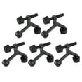 thumbnail image 1 of Door Stoppers, 5Pcs 2-1/6" x 1-7/9" - Zinc Alloy Adjustable Hinge Pin Door Stop with Rubber Bumper Tips (Black), 1 of 6