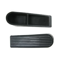 Door Stoppers for Bottom of Door on Floor, Premium Rubber Door Stopper Wedge, Floor Sturdy Stackable Door Stops for Carpet Heavy Duty Door, Door Gaps (Black, 1 Pack) 3.94x1.18x1.18"
