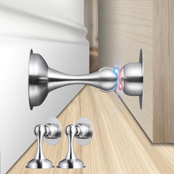 Door Stoppers - Versatile and Durable Stainless Steel Door Stopper with Robust  Catch -  Door Stopper, Holder & Jam, Ideal for  Surfaces (2,  -2 Pack)