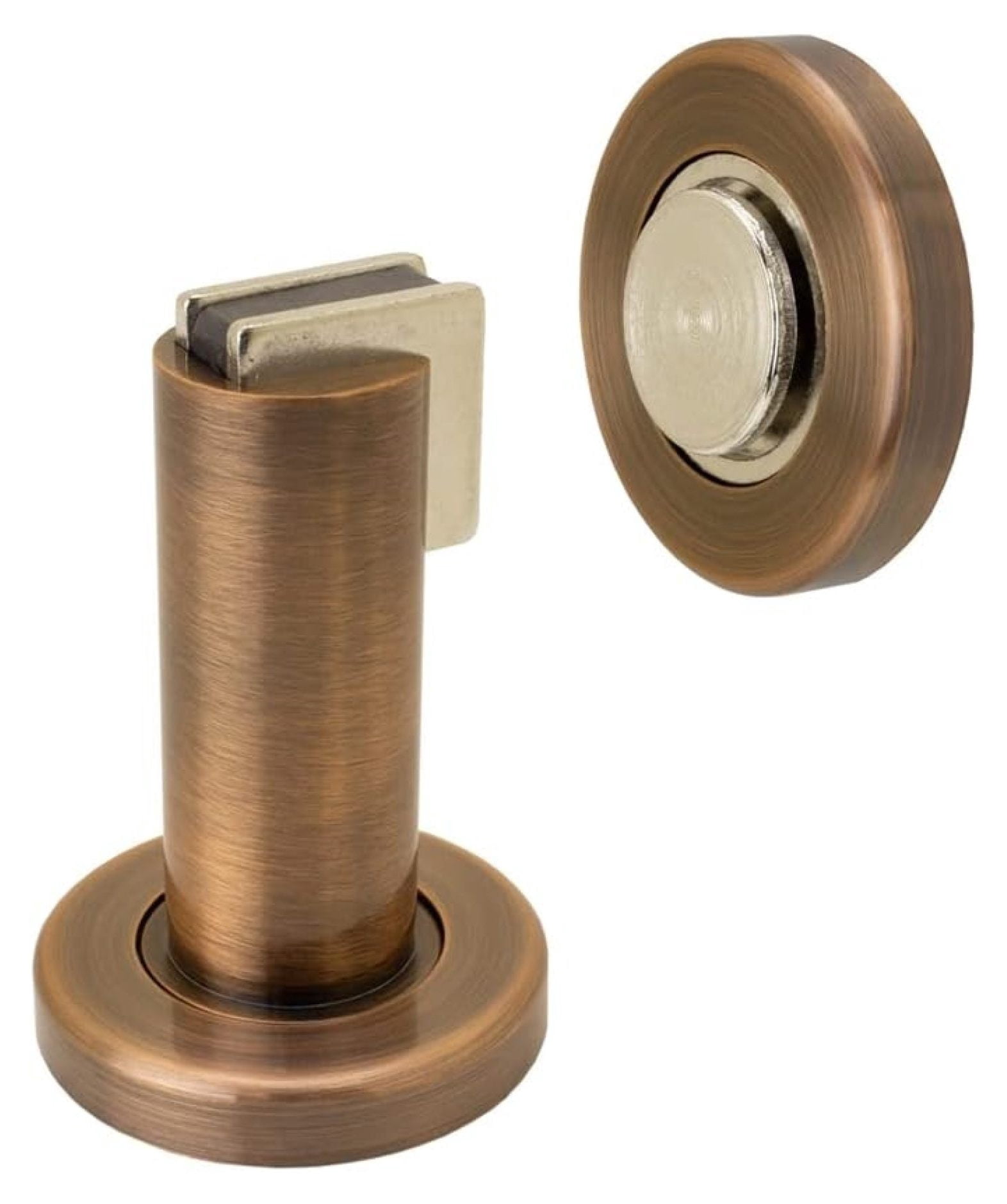 Door Stops & Holders - Antique Copper Magnetic Door Stop, Wall/Floor Mount - Modern Door Catch for Home & Office - 2.96"H x 2"W