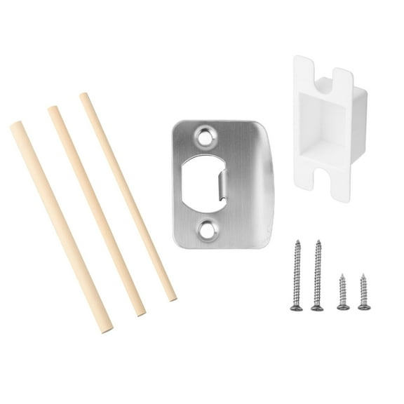 Door Strike Plate Repair Kit, Standard Door Latch Restorer Strike Plate Black