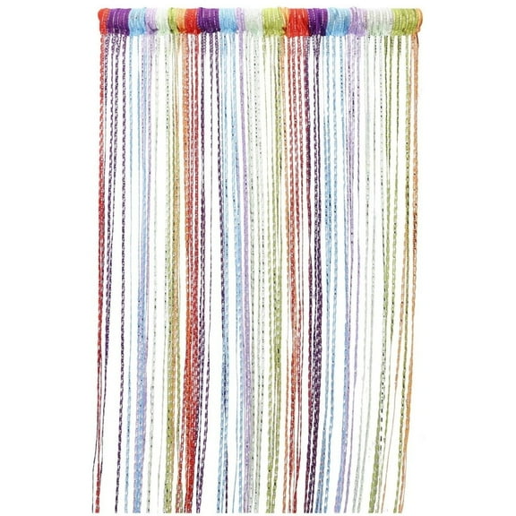 Door String Curtain,Room Home Decor Divider Blind,Tassel Patio Wall Window Wedding Closet Panel Hanging Fringe Curtain,Ribbon Strings Strip,Colorful Thread Screen for Wedding Coffee House,3979in