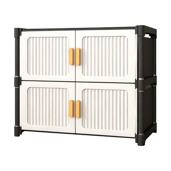 Door Style Shoe Storage Cabinet, Detachable Tiered Shoe Rack, Dust Proof Entryway Organizer, Closed Footwear Shelf For Hallway Living Room