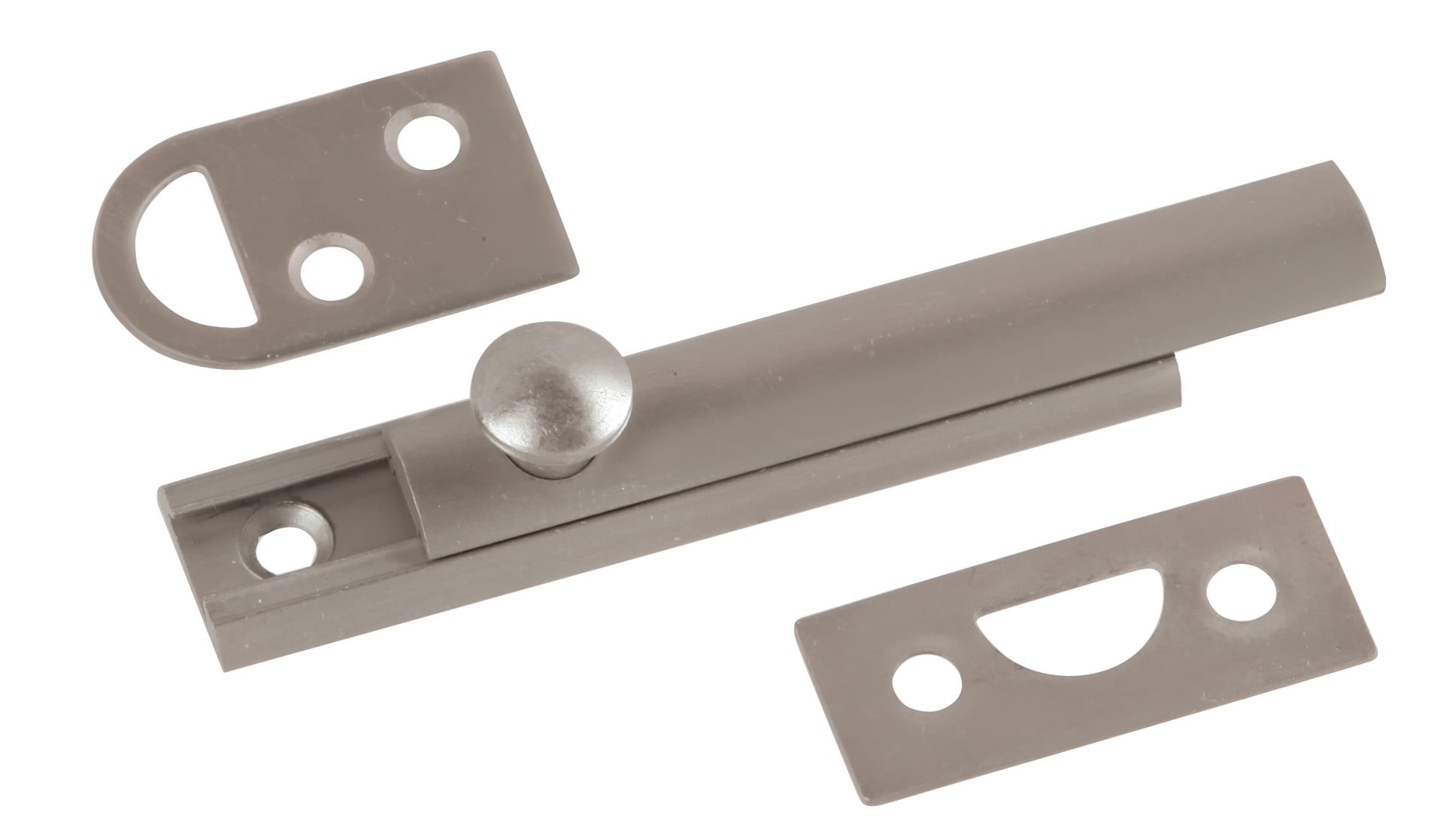 3-Inch Satin Nickel Solid Brass Surface Bolt