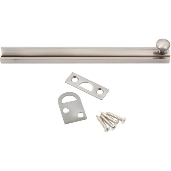 Door Surface Bolt, 6 Inches, Antique Nickel by Stone Harbor Hardware