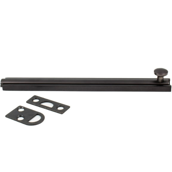 Door Surface Bolt, 6 Inches, Matte Black by Stone Harbor Hardware