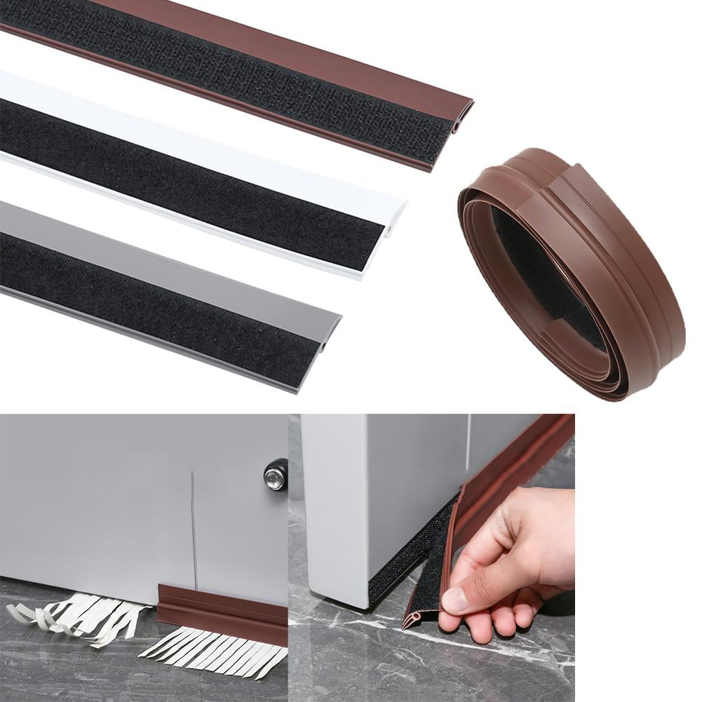 Door Draft Stopper Under Door Seal For Exterior/Interior Doors, Door Sweep Strip Under Door Draft Blocker, Soundproof Door Bottom Weather Stripping, 2 Inch W X 39 Inch L(Brown)