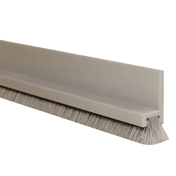 Door Sweep for Bottom of Door Exterior Gray Bristle Under Door Draft Blocker Weather Stripping Door Seal for Interior and Front Doors