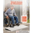 thumbnail image 1 of Door Threshold Ramp,2"Rise,Aluminum Alloy Threshold Ramp Rated 800 lbs Load Capacity,Handicap Ramps for Home Steps for Wheelchair,Scooters,Power Chairs,Walkers,Bicycle,Tricycle, 1 of 12