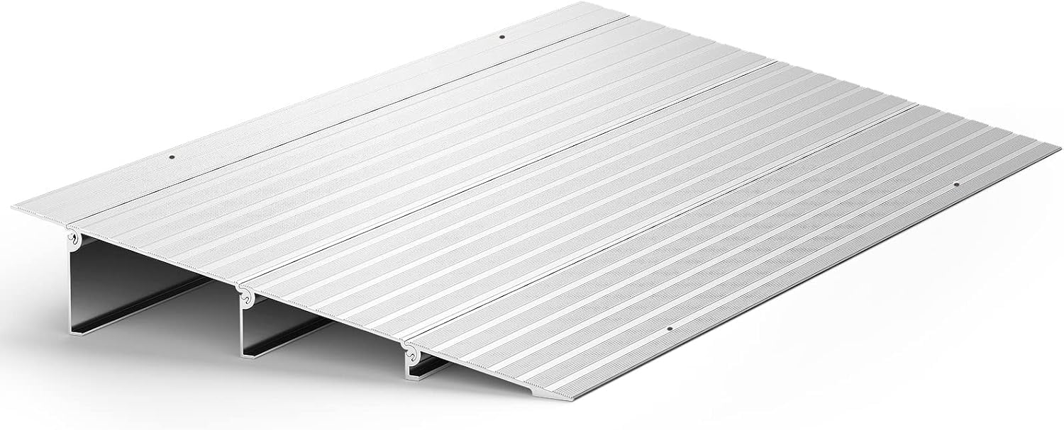 DWALE, Door Threshold Ramp, 3" Rise, Aluminum Entry Ramp up to 800 lbs ...