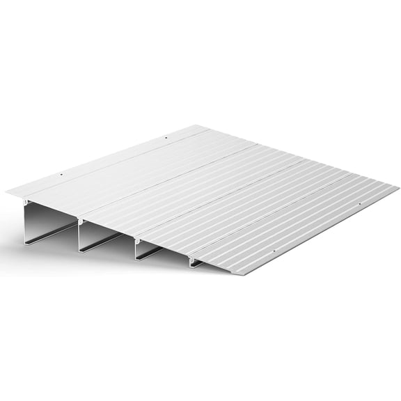 Door Threshold Ramp 4" Rise Door Ramp Aluminum Entry Ramp or Doorways Rated 800 lbs Load Capacity forWheelchair Scooters Power Chairs Walkers