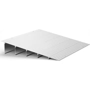 Door Threshold Ramp 5 Rise Door Ramp Aluminum Entry Ramp or Doorways Rated 800 lbs Load Capacity forWheelchair Scooters Power Chairs Walkers Metallic