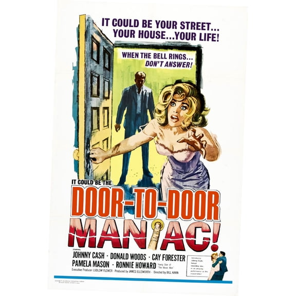 Door To Door Maniac Movie Poster 12x16 Print on Metal Sign 12in x 16in Square Adults Poster Time