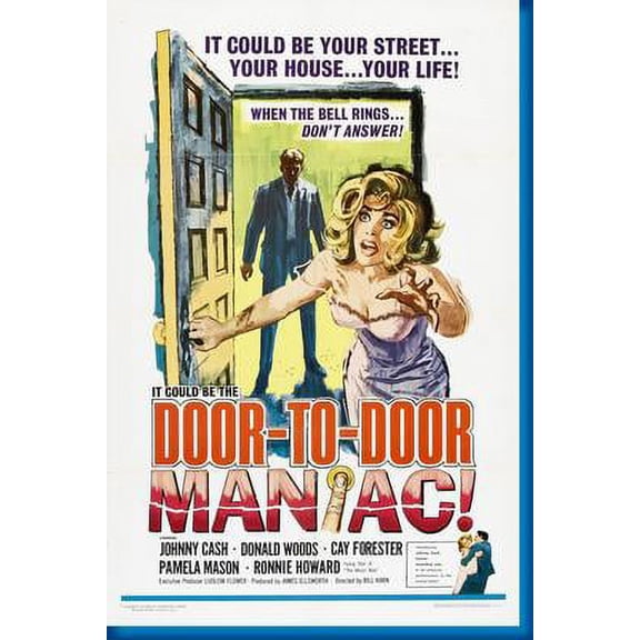 Door To Door Maniac Movie Poster Reprint Art decor 27inx40in 27x40 Square Adults Western Graphic
