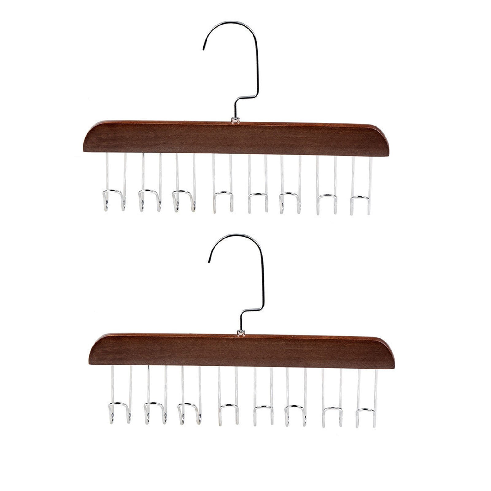 Door Towel Rack 2Pcs Anti Slip Multi Hook Coat Racks Bra Hangers For Closet Organizer With 8 Hooks 360 °Swivel Belt Hanger For Closet For Belt Tie Tank Top Bra Scarf