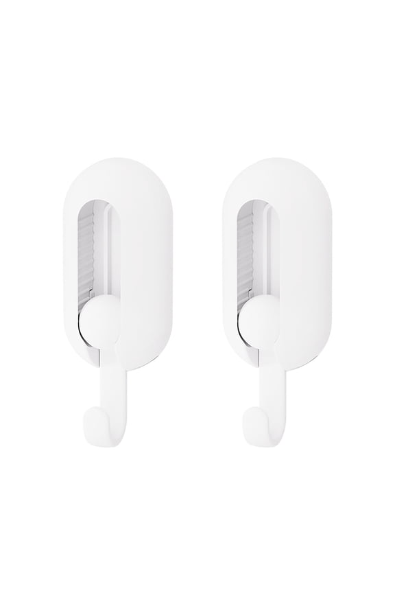Door Towel Rack Adhesive Wall Hooks 2pcs Heavy Duty Adhesive Bracket Plastic Towel Hooks For Hanging Hats Towels Keys Clothes Closet Hooks Wall Suitable For Kitchen Bathroom Office