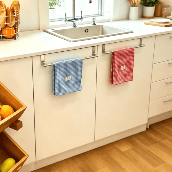 2 Pack Over Door Towel Rack, Over Cabinet Towel Bar, Hand Dish Tea ...