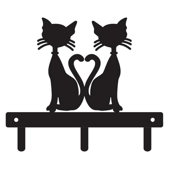 Door Towel Rack Metal Key Hook Cat Design Wall Art For Entryway Decor Stylish Key Holder And Organizer