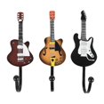 thumbnail image 1 of Door Towel Rack Resin Creative Guitar Key Backpack Hat Towel Storage Hook Bedroom Personalized Decoration 3 Piece Set, 1 of 8