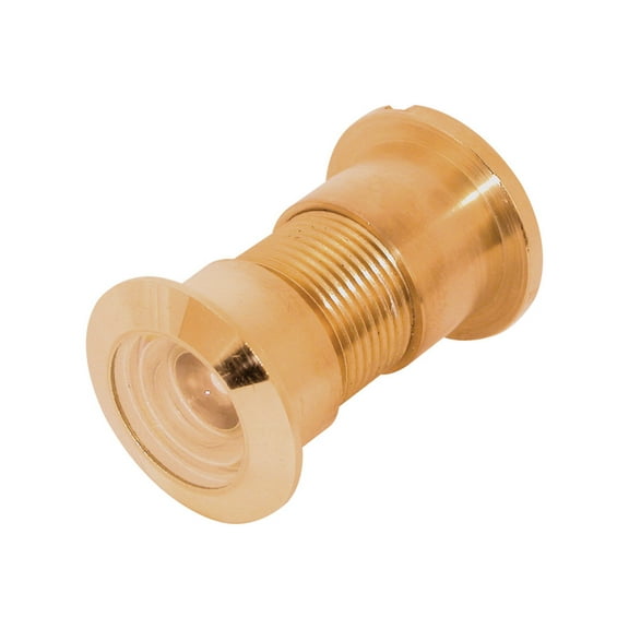 Door Viewer, 130-Degree, Solid Brass, Big Eye, 1 in. Bore, Glass Lens