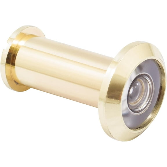 Door Viewer, 180 Degrees, 1/2" Bore Hole, Adjusts from 1-3/8" to 2-1/8", Polished Brass by