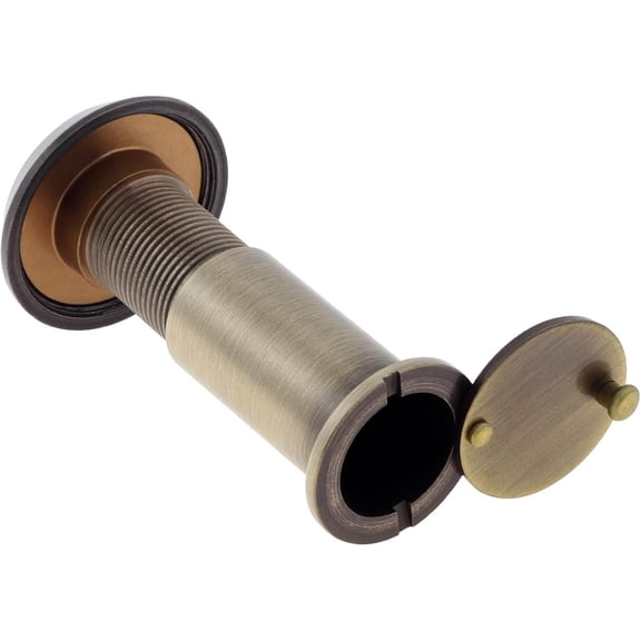 Door Viewer Peephole, 2 Pack 200 Degree Solid Brass Peep Hole with Drill Bit for Doors, Security Front Door Viewer with Privacy Cover