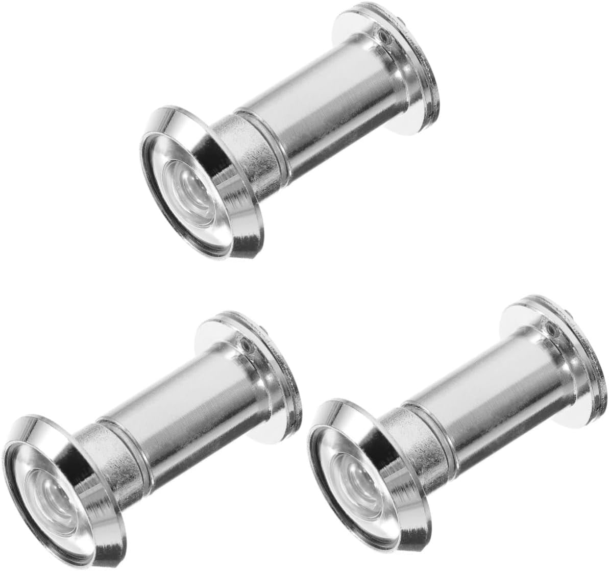 Door Viewer With Privacy Cover Peephole Viewer, 14mm Diameter 35-50mm Length Security Spy Hole, Door Peephole For Home Office Hotel (Silver