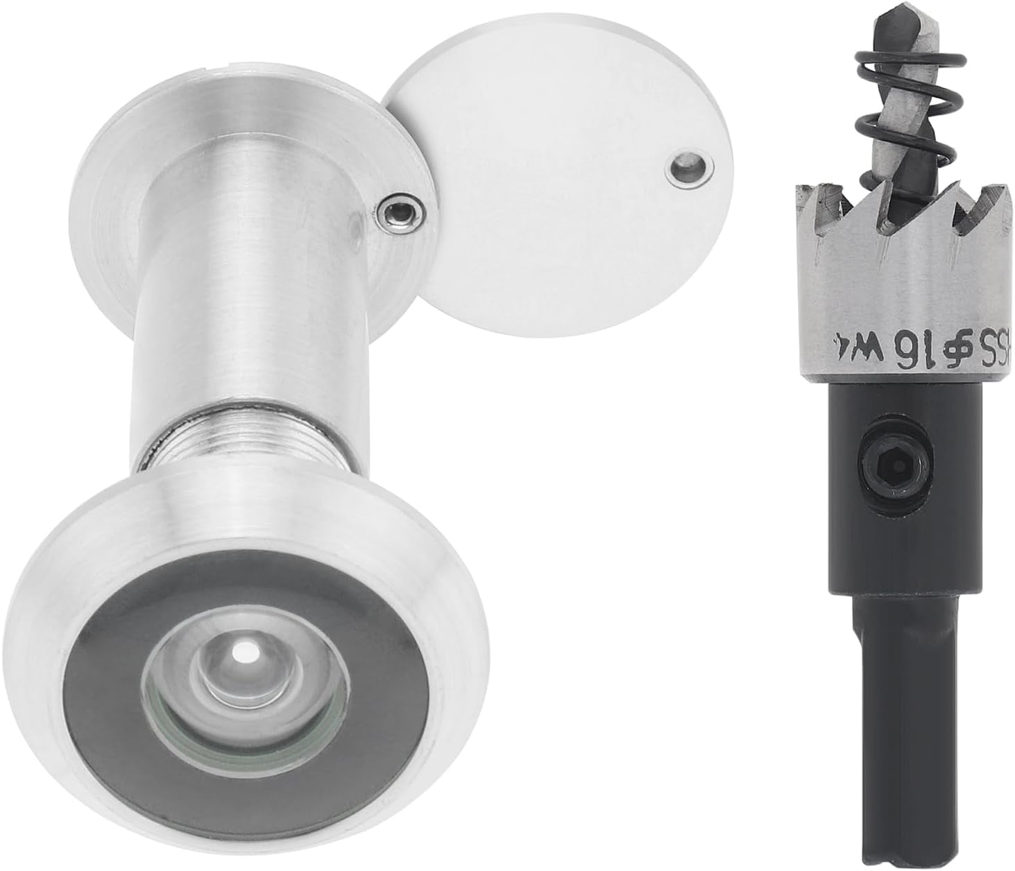 Door Viewer Peephole, Solid Brass 200 Degree Peephole with 16MM Drill