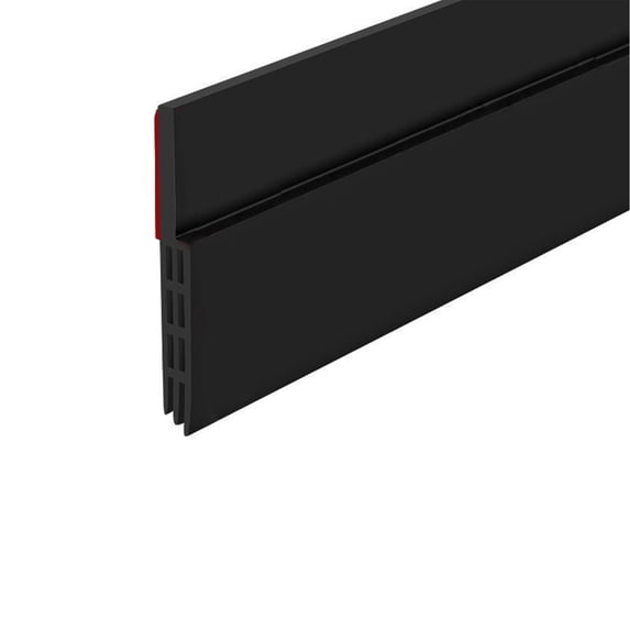 Door Weather Stripping | Draft Blocking Door Seal Strip | Door Bottom Seal for Under Door Draft and Noise Blocking, Black Rubber