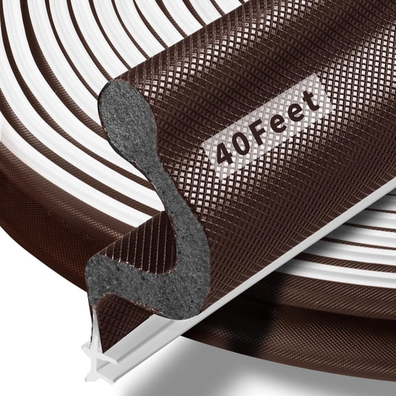 Door Weather Stripping Seal Strip Brown 40 Ft V-shaped Kerf Replacement