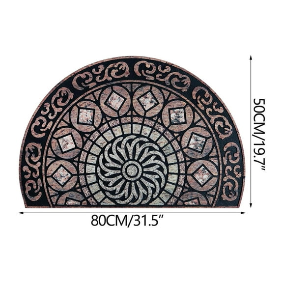Door Welcome Mat,Heavy Duty Round Front Door Rug Doormat for Entrance,Home,Front Door, Entryway, Patio B