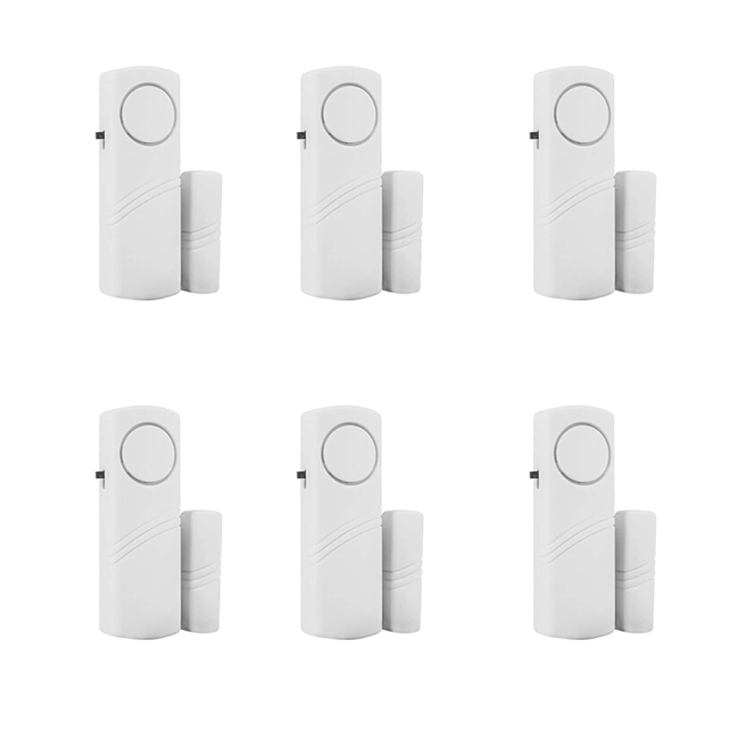 Door Window Alarm, Personal Security Window, Burglar Alarm, Home Security Wireless Magnetic Sensor Anti-Theft Alarm (6 Pcs) Home Alarm(Batteries not included)