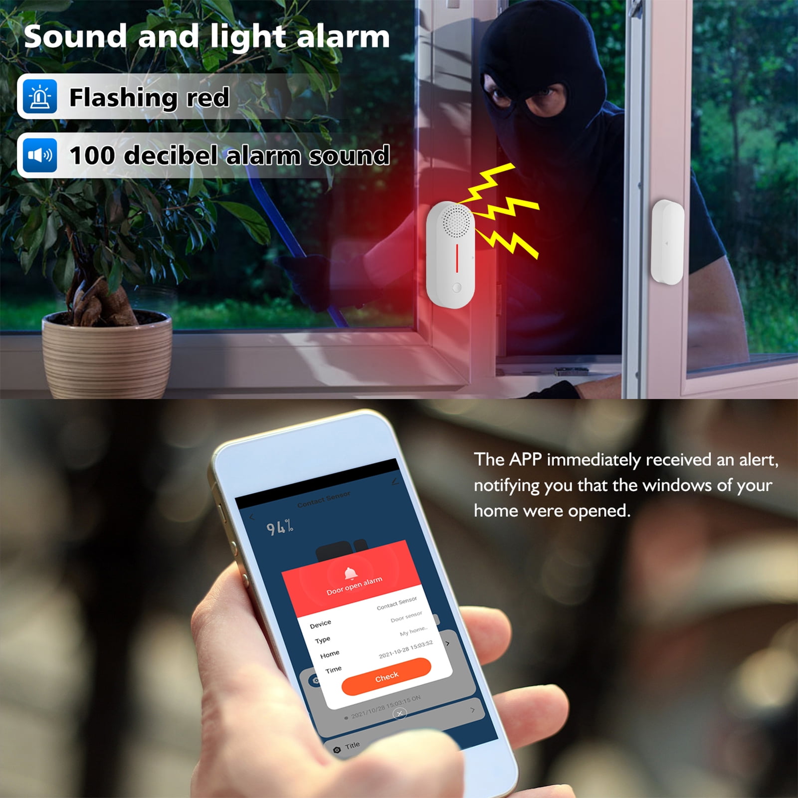 Curated visual reference: Gallery Detail: Door Window Alarm Voice Alarm Door Alarm Theft Voice Door